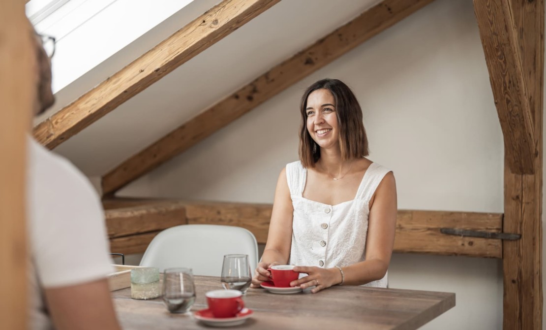 Gemeinsames Fr&uuml;hst&uuml;ck in der Loft Suite